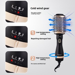 Sèche-cheveux 4-en-1 à <span class=keywords><strong>air</strong></span> chaud, peigne lissant multifonction, sèche-cheveux domestique 1000W, moteur brossé anti-surchauffe 110 000 tr/min - Product Image 5