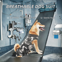 Baju Pemulihan Pasca Operasi Anjing Anti-Jilat, Bernapas, Sederhana, Bermotif, Nyaman, Sangat Elastis, Bukaan Selangkangan, Dapat Disesuaikan