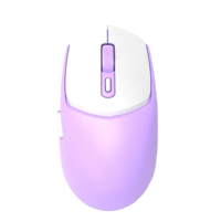Mouse Nirkabel 3 Tombol Dual Mode 1600Dpi Berbentuk Ergonomis Optik Ukuran Mini yang Laris untuk Mac dan Pad