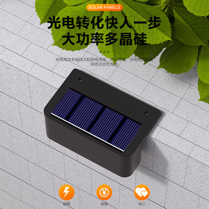 Luces solares para escalones, luces impermeables para escaleras, vallas y paredes, iluminación LED de 5W para jardín, decoración de barandillas de patio - Product Image 4