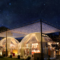Nouvelle conception de dôme igloo transparent préfabriqué pour hôtel-resort japonais, glamping, une personne, quatre saisons, imperméable, écologique