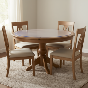 Protecteur de table rond en PVC transparent de 42 pouces, épaisseur 2,0 mm, housse de protection pour table à manger - Product Image 2