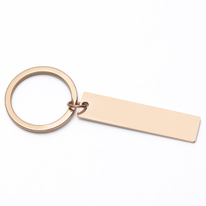 Llavero de Metal en Blanco de Acero Inoxidable, Llavero en Barra para Grabar Nombre o Logotipo Personalizado, Llavero DIY para Personalizar - Product Image 6