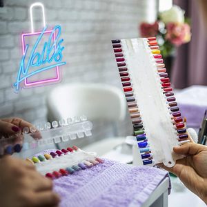 Nail salon LED neon light USB powered hanging shop window <b>sign</b> decoration indicator light ambient light luminous <b>sign</b> Customized - Product Image 4