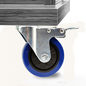 Roues de chariot industrielles robustes en PU de <span class=keywords><strong>3</strong></span>, 4 et 5 pouces avec noyau en plastique, pivotantes, en acier inoxydable, avec frein de blocage pour meubles - Product Image 1