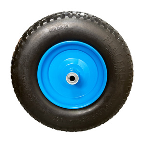 Roue en mousse PU 3.50-8, pneu plein anti-crevaison, pour <span class=keywords><strong>brouette</strong></span> avec axe complet, pour chariot de ferme et de jardin - Product Image 6