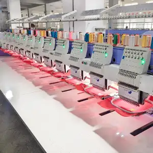 Yonthin Merek Tiongkok 12 Kepala Kecepatan Tinggi Harga Mesin Bordir Komputer Mini Pemasok untuk Dijual Baju Bekas Terkomputerisasi