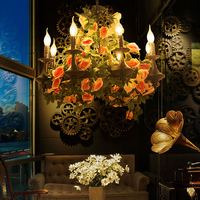 Vintage Style Industriel Personnalité Créative Musique Restaurant bar Lumière Ambiante Décoration Plante Verte Chanvre Corde Lustre