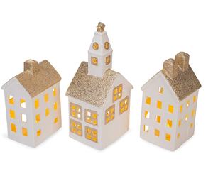 Veilleuse Décoration Cadeau En Céramique Blanc <span class=keywords><strong>Porcelaine</strong></span> LED Photophore <span class=keywords><strong>Maison</strong></span> Cottage <span class=keywords><strong>Bougeoir</strong></span> pour La <span class=keywords><strong>Maison</strong></span> Fête Ornement De Vacances - Product Image 2