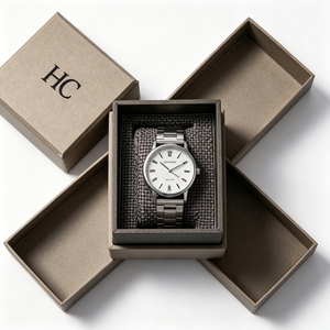 Premium Watch Gift <b>Box</b> Lid and Base Rigid Cardboard Packaging for Timepiece Custom Logo Jewelry Watch <b>Box</b> Manufacturer - Product Image 3