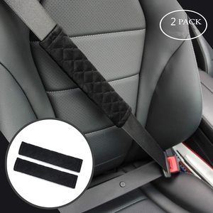Paquete de 2 protectores de hombro para cinturón de seguridad de coche, de felpa extendida con diseño de diamante, suaves y cómodos, cubierta para cinturón de seguridad, protector de correa de hombro para automóvil - Product Image 1