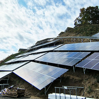 Structure de montage au sol en aluminium pour panneaux solaires, système de fixation solaire pour pentes irrégulières, qualité assurée