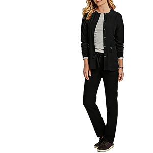 เสื้อกาวน์แพทย์หญิง ผ้าฝ้ายผสมโพลีเอสเตอร์ ซิป แขนยาว ทรงเข้ารูป สีขาว - Product Image 5