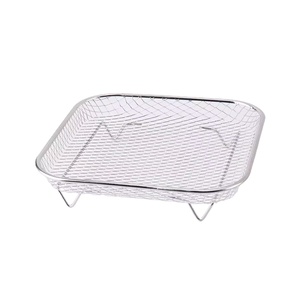 Support de cuisson empilable carré multicouche polyvalent en acier inoxydable pour friteuse à air, <span class=keywords><strong>d</strong></span>éshydrateur, four, cuisson au four, rôtissage et grillades - Product Image 5
