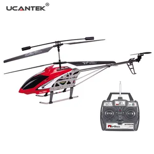 Helikopter RC Besar Kontrol Radio 3,5 Ch dengan Material Logam Campuran Gyro Helikopter Model RC Listrik Ukuran Besar