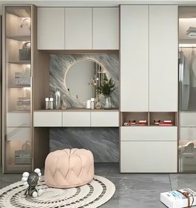 โต๊ะเครื่องแป้งเฟอร์นิเจอร์ไม้หรูหราทันสมัยพร้อมคุณสมบัติแต่งหน้าสำหรับโรงแรมและอพาร์ตเมนต์ห้องนอน - Product Image 6