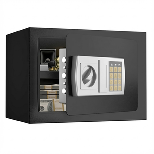 Caja Fuerte Digital de Acero para el Hogar de 25 cm de Alto, con Cerradura de Llave y Cerradura Electrónica, Caja de Seguridad para Efectivo, para Uso Doméstico y <span class=keywords><strong>en</strong></span> Hoteles - Product Image 3