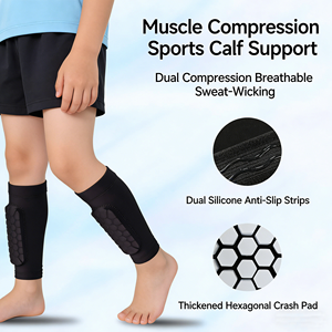 Protège-tibias OEM pour jeunes, en nid d'abeille, antidérapants, en EVA, pour le football, protection professionnelle des jambes, <span class=keywords><strong>compression</strong></span>, couvre-tibias pour enfants - Product Image 1