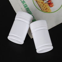 Flacon de 50 ml en plastique PE blanc, à large ouverture, design bambou, pour compléments alimentaires, pilules, réactifs et capsules