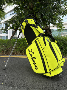 Chengsheng Klassische Maßgefertigte PU-PVC-Leder Leichtgewichtige Grüne Wasserdichte Disc-Golf-Tasche Sunday Trolley Golf Standbag - Product Image 5