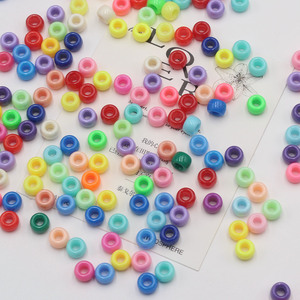 Cuentas Redondas de Resina Coloridas de 500g/bolsa, con Forma de Corazón, para Manualidades, con Orificio Grande, para Niños, para Hacer Pulseras y Collares - Product Image 5