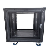 Amplificateur de puissance OEM 12U avec support antichoc, porte coulissante, rack, boîtier professionnel, porte battante, flight case audio