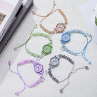 FENYI Vente en gros Montre à quartz pour femme, design unique, bracelet perlé papillon, style sport décontracté, cadeau