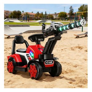 Coche de juguete para niños con cuatro ruedas, excavadora, columpio, música, luces, deslizamiento funcional, cochecito de bebé, juguete divertido para montar - Product Image 2