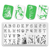 Placa de Estampado de Uñas con Diseños de Múltiples Animales: Tigre, Gato, Panda, Lobo, Plantilla Metálica para Uñas, Herramienta de Decoración de Uñas Hecha a Mano