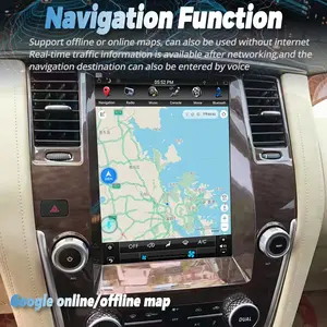 12.1 "Tesla écran GPS Navigation stéréo sans fil CarPlay <span class=keywords><strong>Radio</strong></span> pour Nissan <span class=keywords><strong>patrouille</strong></span> Y62 2010 Android voiture lecteur vidéo multimédia - Product Image 4