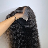 Perruque frontale en dentelle HD Deep Wave en gros, 100 % cheveux humains vierges indiens bruts, perruque frontale sans colle 13x6, perruques complètes en dentelle de cheveux humains