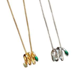 Collar Vintage <span class=keywords><strong>de</strong></span> Lujo <span class=keywords><strong>de</strong></span> Alta Gama <span class=keywords><strong>de</strong></span> Serpiente Esmeralda, Cadena <span class=keywords><strong>de</strong></span> Eslabones Chapada en <span class=keywords><strong>Oro</strong></span>, Exquisita Única, Collar <span class=keywords><strong>de</strong></span> <span class=keywords><strong>Segunda</strong></span> <span class=keywords><strong>Mano</strong></span> - Product Image 5