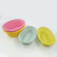 Nouvelles paniers à nourriture multifonctionnels en rotin tressé en plastique, artisanaux, durables, écologiques, de style traditionnel chinois