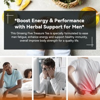 Tisane aux cinq trésors de ginseng Chinaherbs – Santé masculine, Goji, Maca, Herbes naturelles, Végétalien, Sans OGM, Sachet de thé
