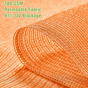 Vela de Sombra para Jardín Naranja, 100% HDPE, Vela para Exteriores de 2x2x2m, Protección Solar - Product Image 6