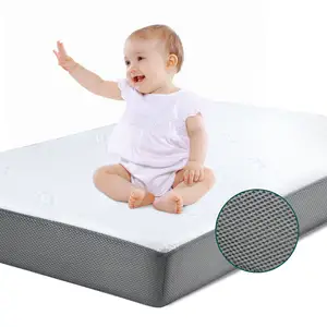Premium bellek köpük karyolası bebek beşik minder su geçirmez astar ve çıkarılabilir yatak örtüsü ile 2 sahne serin jel