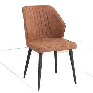 Hot Nordic Design Metal Legs Cafe Upholstered Leather PU Restaurant Dining <b>Chair</b> <b>for</b> <b>Sale</b> - Product Image 2