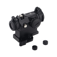 FOCUHUNTER Viseur Point Rouge Tactique Antichoc 800g avec Cache Rabattable 1X24mm, Lunette Point Rouge QD avec Montage 20mm pour Optiques de Chasse