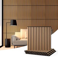 Panneaux muraux acoustiques modernes personnalisés Jocy 2400*600mm, imperméables, ignifuges, insonorisés, en MDF, placage de bois massif, pour hôtel