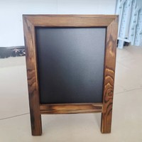 Tableau noir créatif en bois 25x35cm rectangulaire fait main durable sur pied pour affichage de messages sur comptoir de magasin ou bar, ou sur bureau