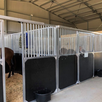 Box de manège portable galvanisé à chaud pour chevaux, écurie extérieure avec toit