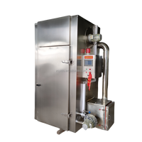 Grand séchoir industriel 50Kg/temps pour fumer du poisson Biscuit Cookie Baking Meat Hot Smoking Equipment Saucisse Cold Smoke House Four