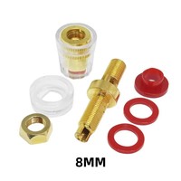 Connecteur banane en cuivre plaqué or 4mm filetage moyen amplificateur haut-parleur cosse borne de liaison fiche banane prise M4 M8