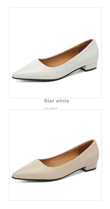 Chaussures simples à bout pointu, talon carré, décolleté peu profond, à enfiler, pour femme, style professionnel décontracté, élégantes, pour le quotidien - Product Image 6