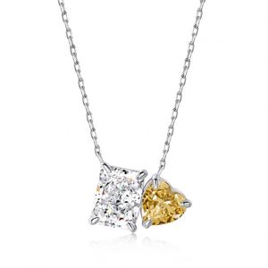 Colliers pendentifs Dylam Dainty en argent S925 plaqué or rose 18 carats avec chaîne à maillons et double zircone cubique 8A, pierre de naissance - Product Image 6