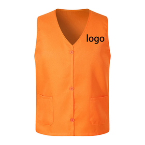 Gilet da lavoro supermercato con materiale in poliestere traspirante Logo personalizzato gilet di servizio del gruppo aziendale - Product Image 2