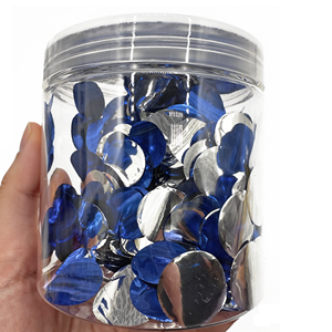 Coriandoli Metallici Circolari Blu, Mini Coriandoli Rotondi in Carta Metallizzata per Decorazioni di Matrimoni, Compleanni e Feste - Product Image 3