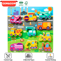 Ensemble de puzzles Montessori en pièces épaisses, 8 thèmes : Dinosaures, Animaux, Véhicules, Vie marine, Planche de puzzle à chevilles pour tout-petits, Jouets éducatifs d'apprentissage