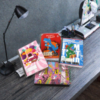 Carnet d'écriture personnalisé Henry avec logo, design de dessin animé, couverture rigide, reliure cousue, cahiers d'exercices pour étudiants, 100 feuilles, vente en gros