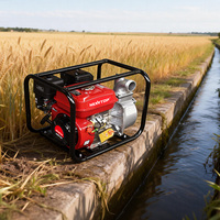 Pompe à eau à essence 3 pouces, 6 m de hauteur de refoulement, 7,5 CV, 4 kW, avec turbine en fonte pour transfert d'eau - Meilleure vente